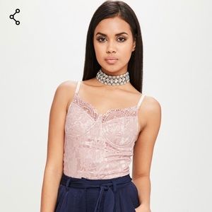 Carli Bybel lace bodysuit (NWOT)